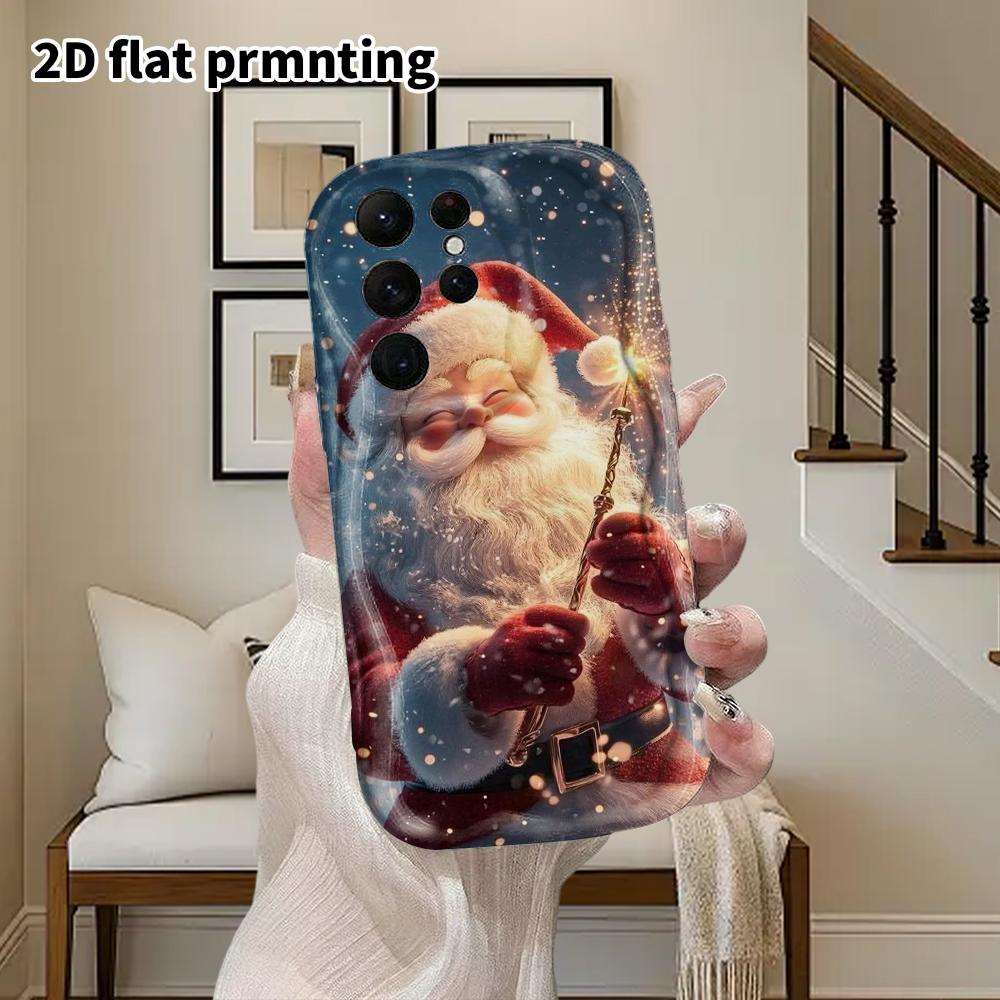 Phone Case: 2D Flat Samsung Galaxy A34 A35 M05 M06 S20 S22 S21 FE Plus 5G Protective Case, Couple Style, Santa Claus, Christmas and Halloween Gift