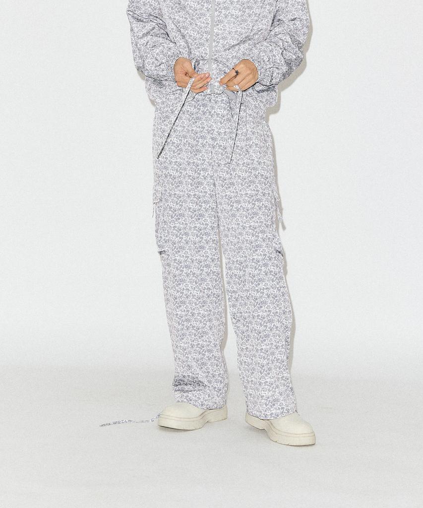 F8KE CHEMICAL CLUB Flower Cargo Pants Gray