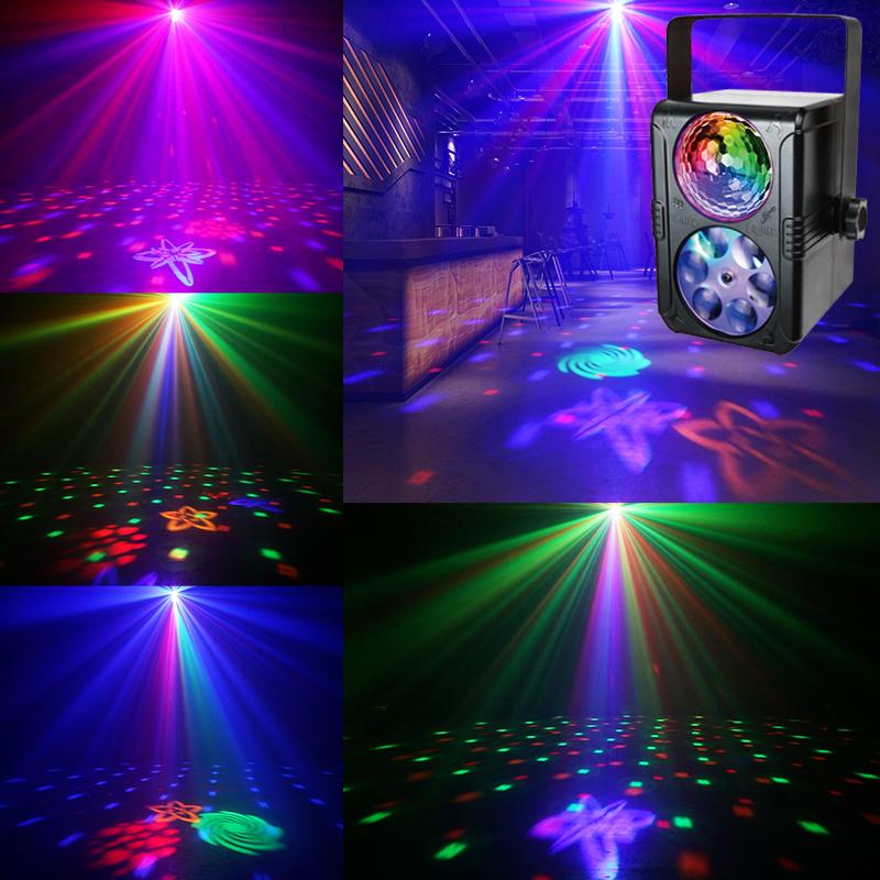 LED Laser Projection Stage Lighting RGBW DJ Disco MIni Party Lights Remote Control for Christmas Wedding Home Club Decoration
