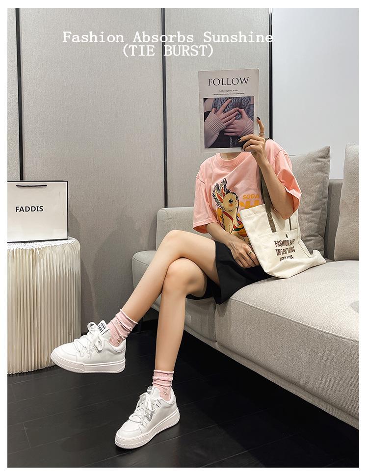 Cowhide version~ A miu's leather thick-soled heightening classic casual versatile little white shoes women's bread shoes board shoes