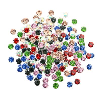 50 st Square Grade A Rhinestone Beads sy på för smyckestillverkning 8 mm