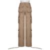 Vintage Cargo Pants Loose Jeans Women's Casual Spring Autumn Pocket Street Sports High Waist Straight Grey Trousers
