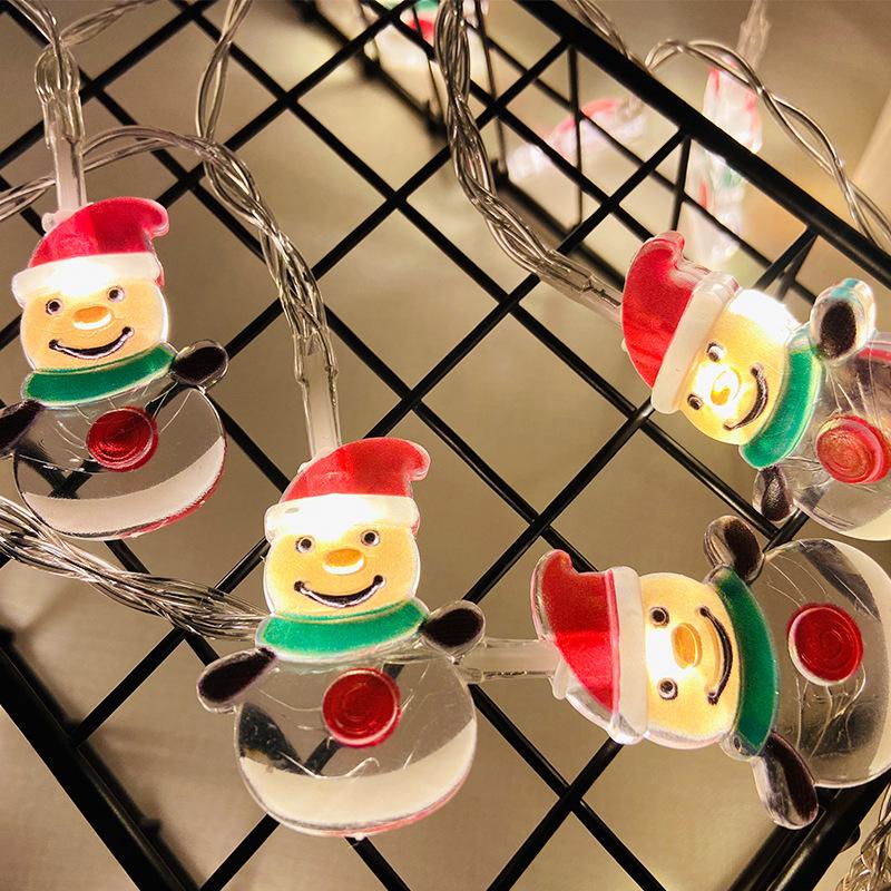 3M Vánoční dekorační světla Sněhulák Vločka Santa Claus Světelný řetěz Vánoční stromek Dekorační potřeby Lampion Přívěsek