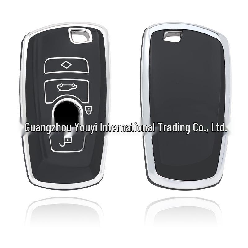 

BMW Key Case: Compatible with 3 Series, 5 Series, 7 Series, 520li, 525li, X3, X4, 320li, GT. Full Coverage Soft Shell. Glacier White [Single Shell]