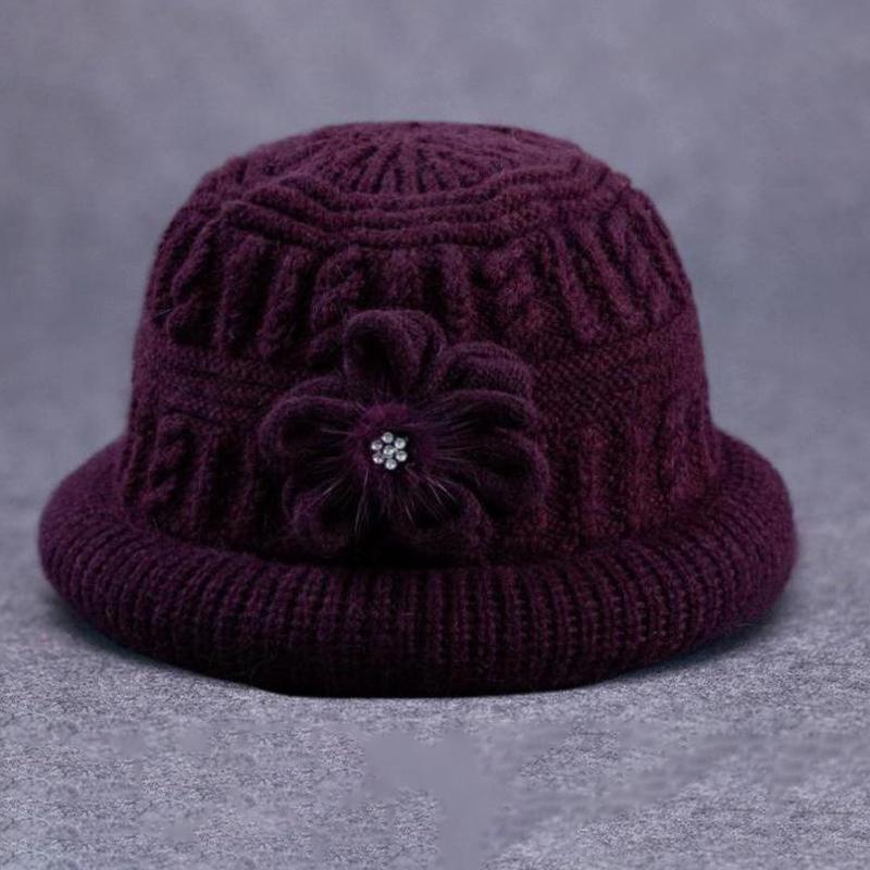 1Pieces Autumn And Winter Warm And Cold-proof Grandmother Hat Scarf Women's Plus Velvet Mountaineering Hat