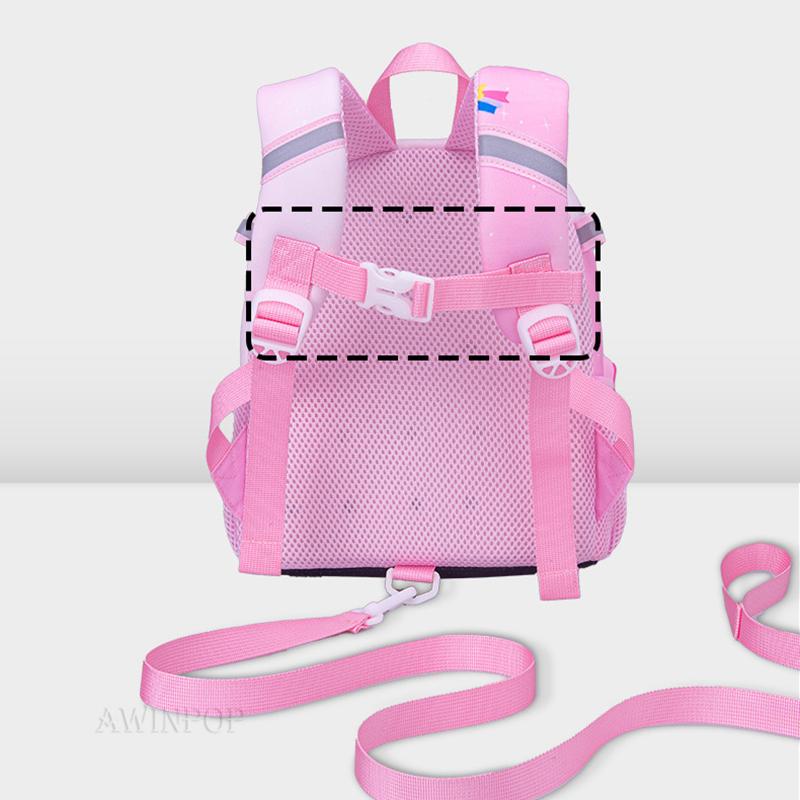Girls' Pink UnicornSchool Backpacks for Kindergarten Children Kids School Bags Students Pack