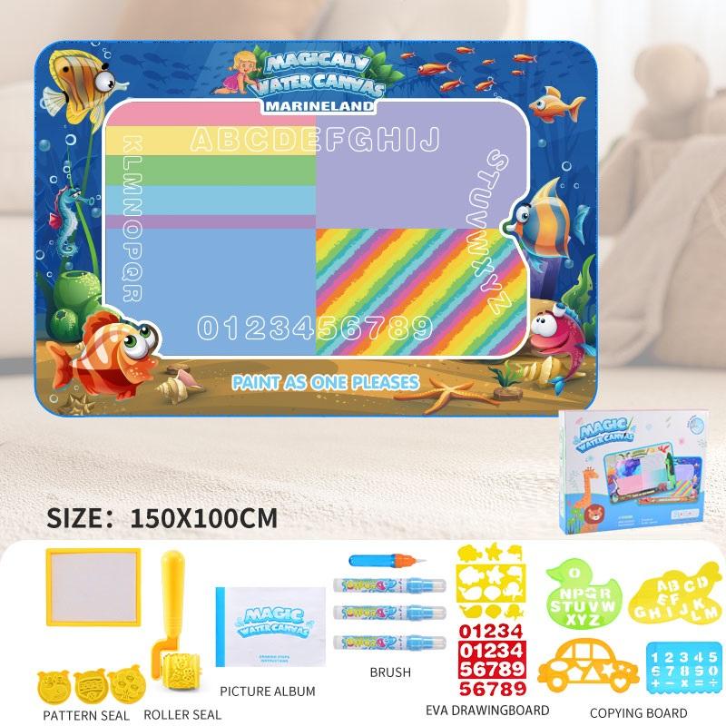 Magic Pens Water Doodle Mat Kids Painting Writing Color Doodle Drawing Mat Toy Bring Educational Toys for Girl Boy Toddler Gift