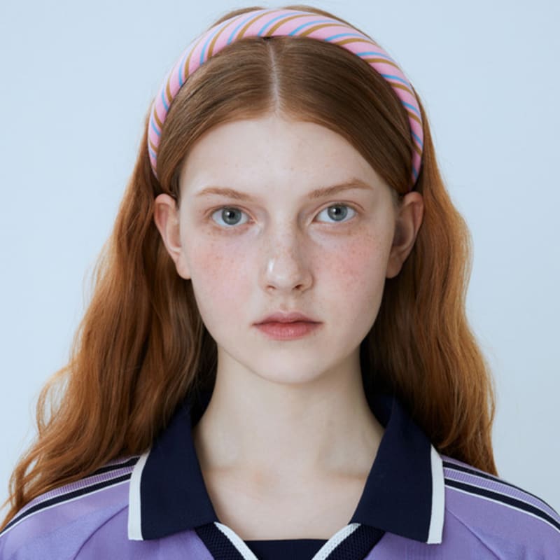 

полосатая повязка для волос mellotory (розовый) pink