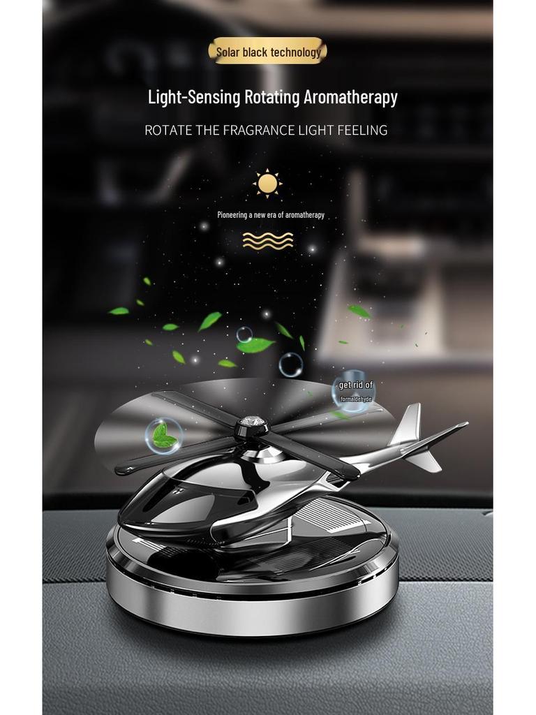 High-End Solar Airplane Car Freshener: Long-Lasting Fragrance Console Ornament for Men