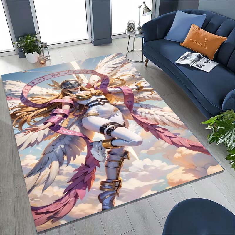 The New (Digimon) Rug Is Suitable for Home Décor in Game Rooms, Bedrooms, Living Rooms, Sofas, and Other Areas.