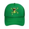 Funky Frog Print Baseball Cap  Soft Breathable Textile Hat Suitable for Outdoor Adventures Casual   Mesh Baseball Cap