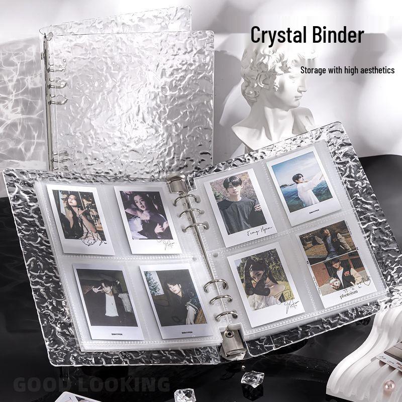 Water Ripple Transparent Acrylic A5 Four-Pocket Photo Album - Colorful Simple Design