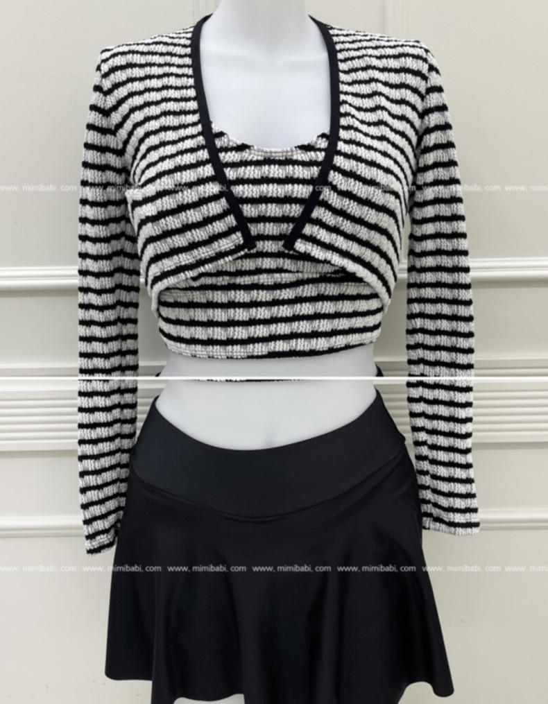 

Корейский купальник для похудения в стиле Дондэмун: Тройка с верхней одеждой с длинным рукавом Extra Large