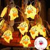 Halloween LED String Lights - Pumpkin, Spider, Ghost, Horror Decor, Marigold Colored Small Lights