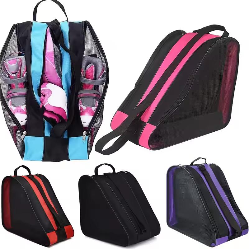 Portable Roller Skates Bag Ice Skating Bag Large Capacity Breathable Kids Inline Skates Bag Ski Snow Boots Bag Skating Shoes Bag