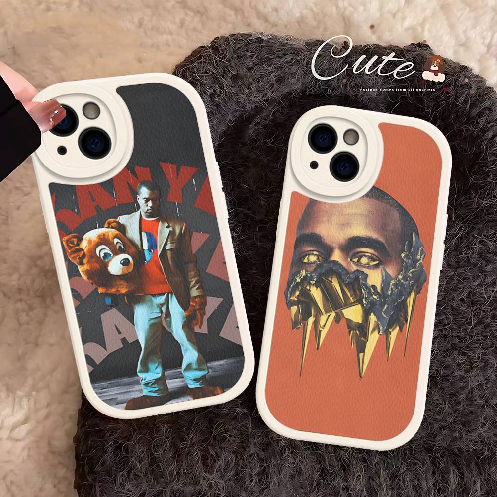 American K-Kanye Pop Rapper W-West Phone Case For IPhone 16 15 14 13 12 11 Pro Max Plus Shockproof Leather Cover