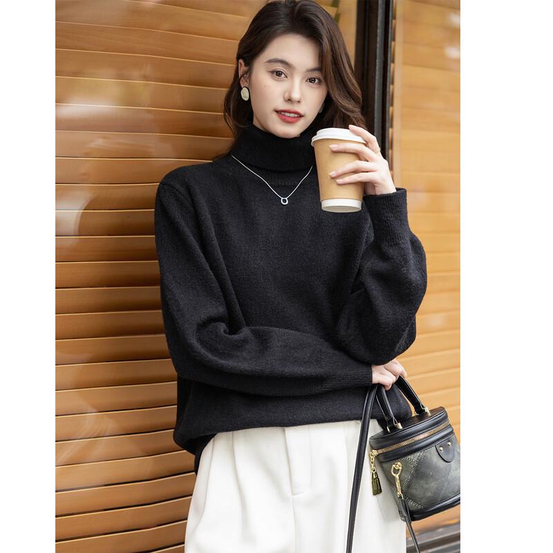 Mokana Women's High-Neck Long Sleeve Knit Sweater MKNJD3041