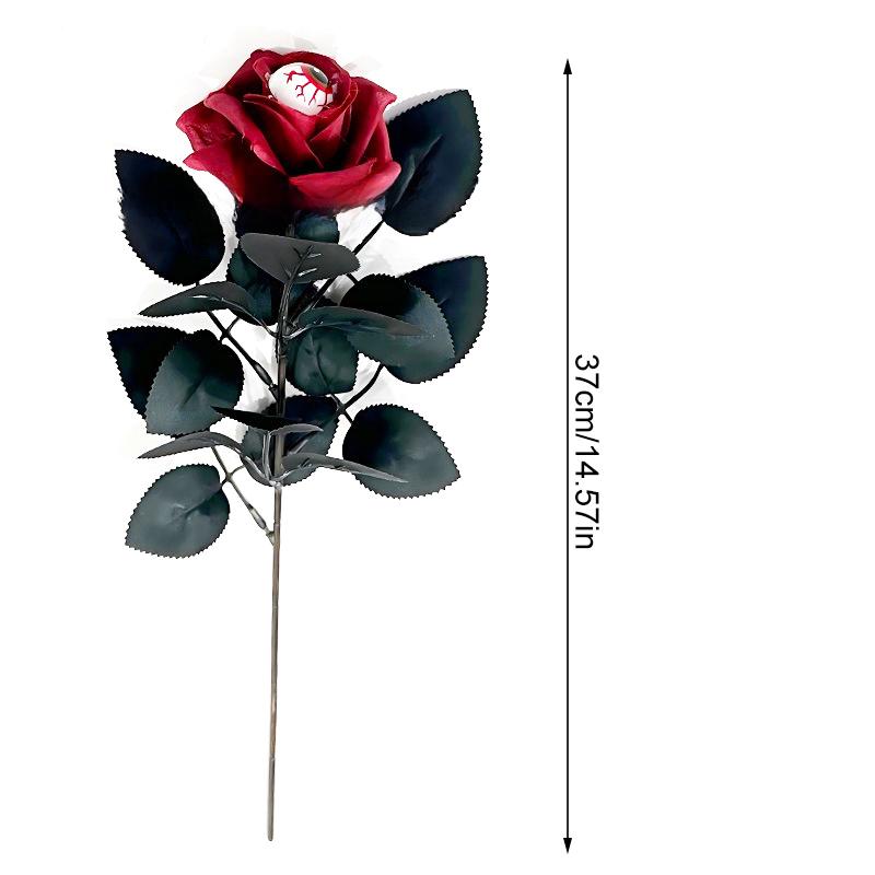 

Хэллоуин Имитация Розы Настольный Стол Сделай Сам Декоративные Искусственные Листья Креативный Шелковый Цветок Домашнее Украшение для Вечеринки 1pc