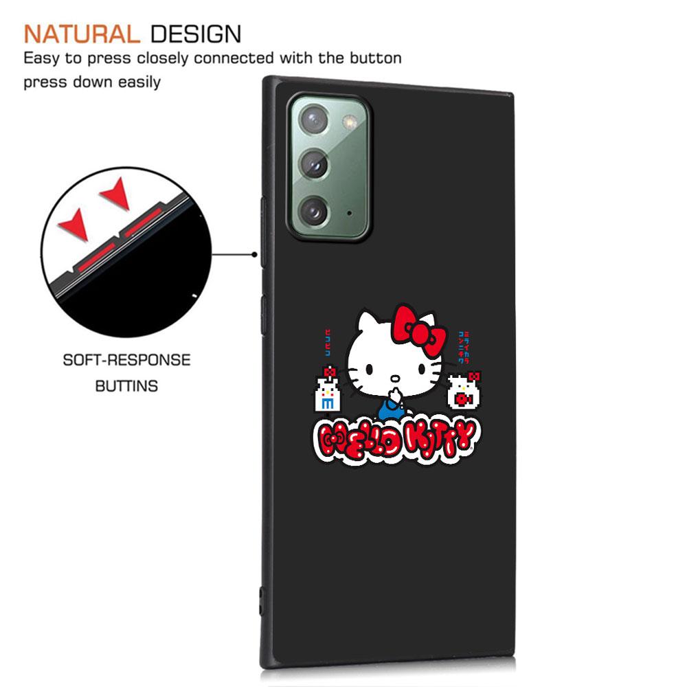 Hello Kitty Cartoon Case for Samsung Galaxy Note 20 Ultra 10 Plus 9 8 TPU Phone Cover Note 10 Lite Black Soft Shell Funda Capa