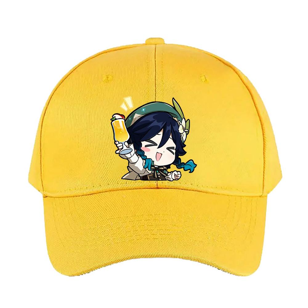 Genshin Impact Chibi Venti Cap Summer Woman Man Adult Casual Fashion Casual Adjustable Fishing Hat Sun Hat