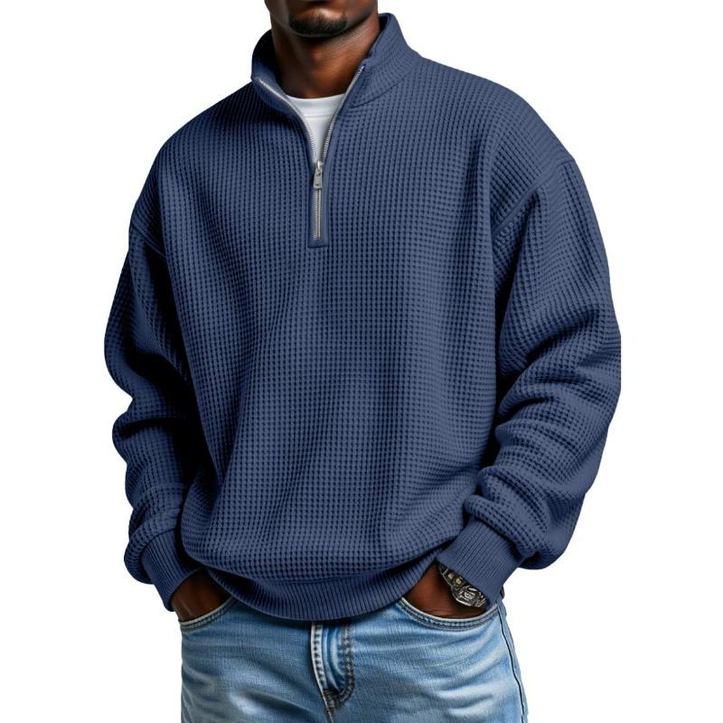 Men S Casual Solid Color Hoodless Pullover Long Sleeve Sweatshirt For Spring Autumn