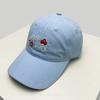 New Men Women Korean Kitten Cherry Letters Embroidery Baseball Hats Sunshade Cartoon Versatile Cute Peaked Caps Fashion Casual