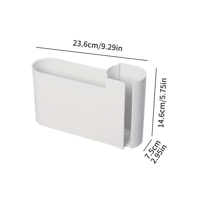 

Trash Bag Storage Box, Kitchen, Bedroom, Bathroom Trash Bag Organizer with Pull-Out Slot, Wall-Mounted Trash Bag Dispenser