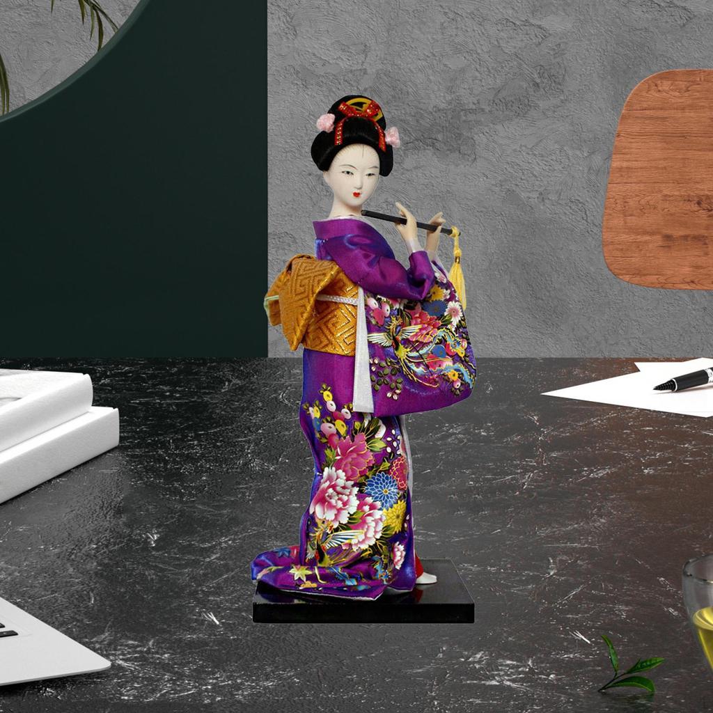 Boneca Geisha Asiática - Estatueta Decorativa para Casa e Escritório