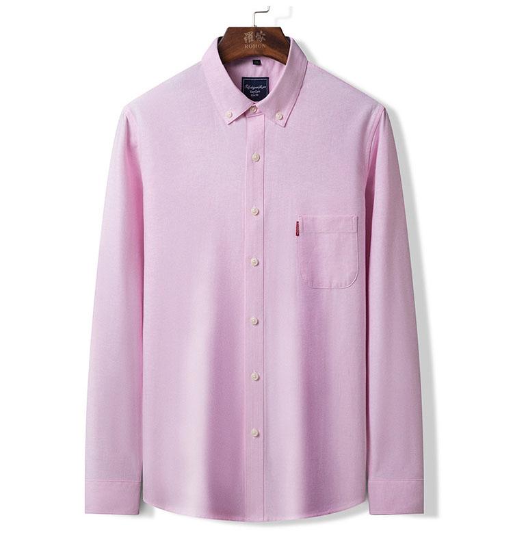 Khmer Oxford Spinning Solid Color Casual Versatile Long Sleeve Shirt