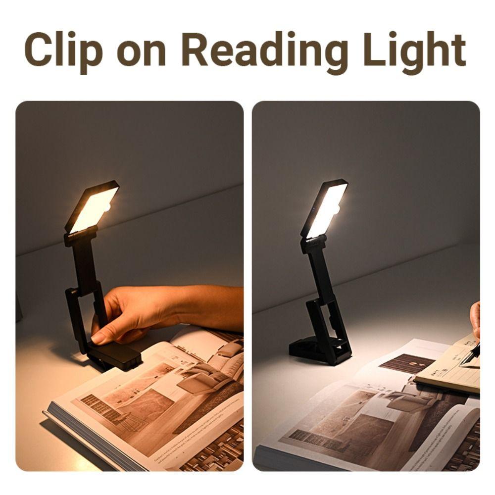 USB Charging LED  Clip Reading Light Adjustable Brightness Study Lamp Portable Book Light  Reading
