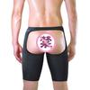 Herren Faux Leder Wetlook Offene Po Shorts Dehnbar Nachtwäsche Unterwäsche Slips Clubwear Gay Rollenspiel Nachtwäsche Pyjama