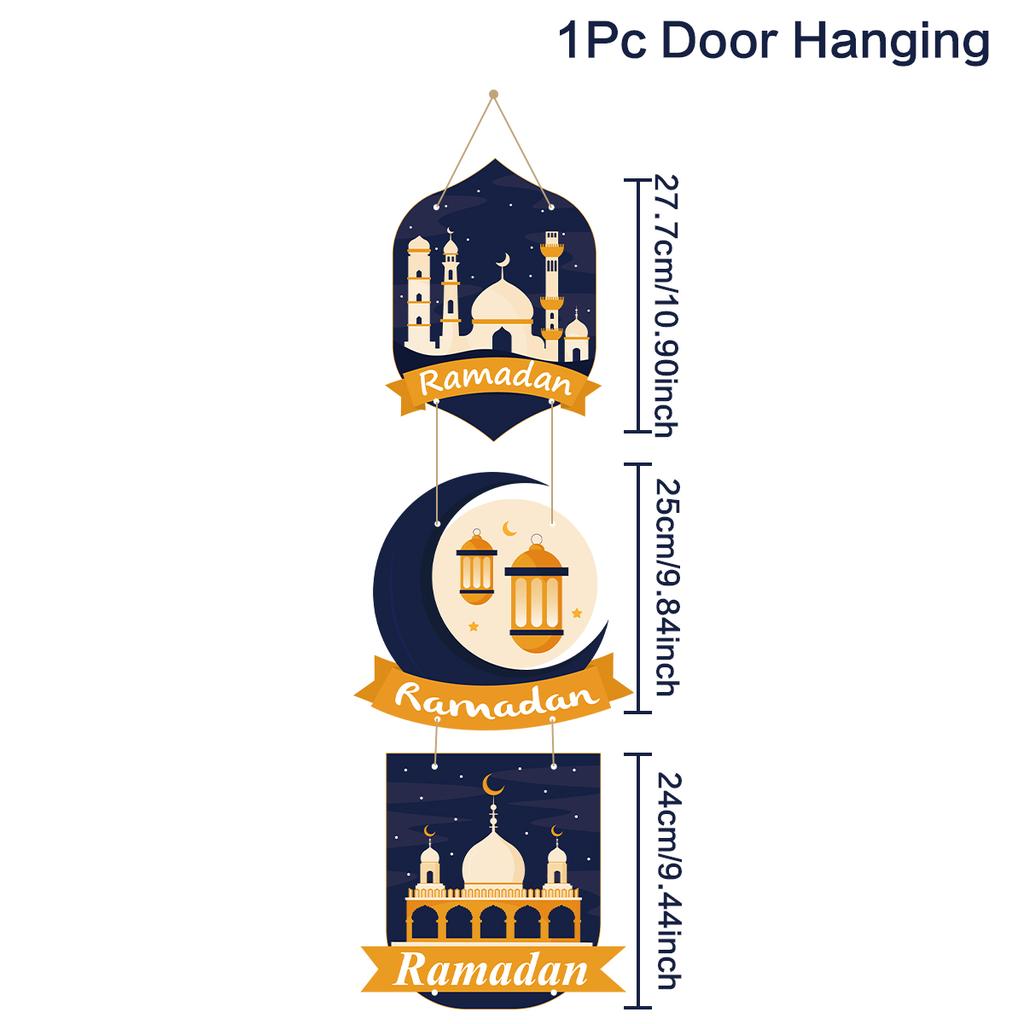 EID Mubarak Dekorationen Türhänger Ramadan Deko 2025 für Zuhause Türhänger Ramadan Kareem Islamische Muslimische Party Eid Al Adha