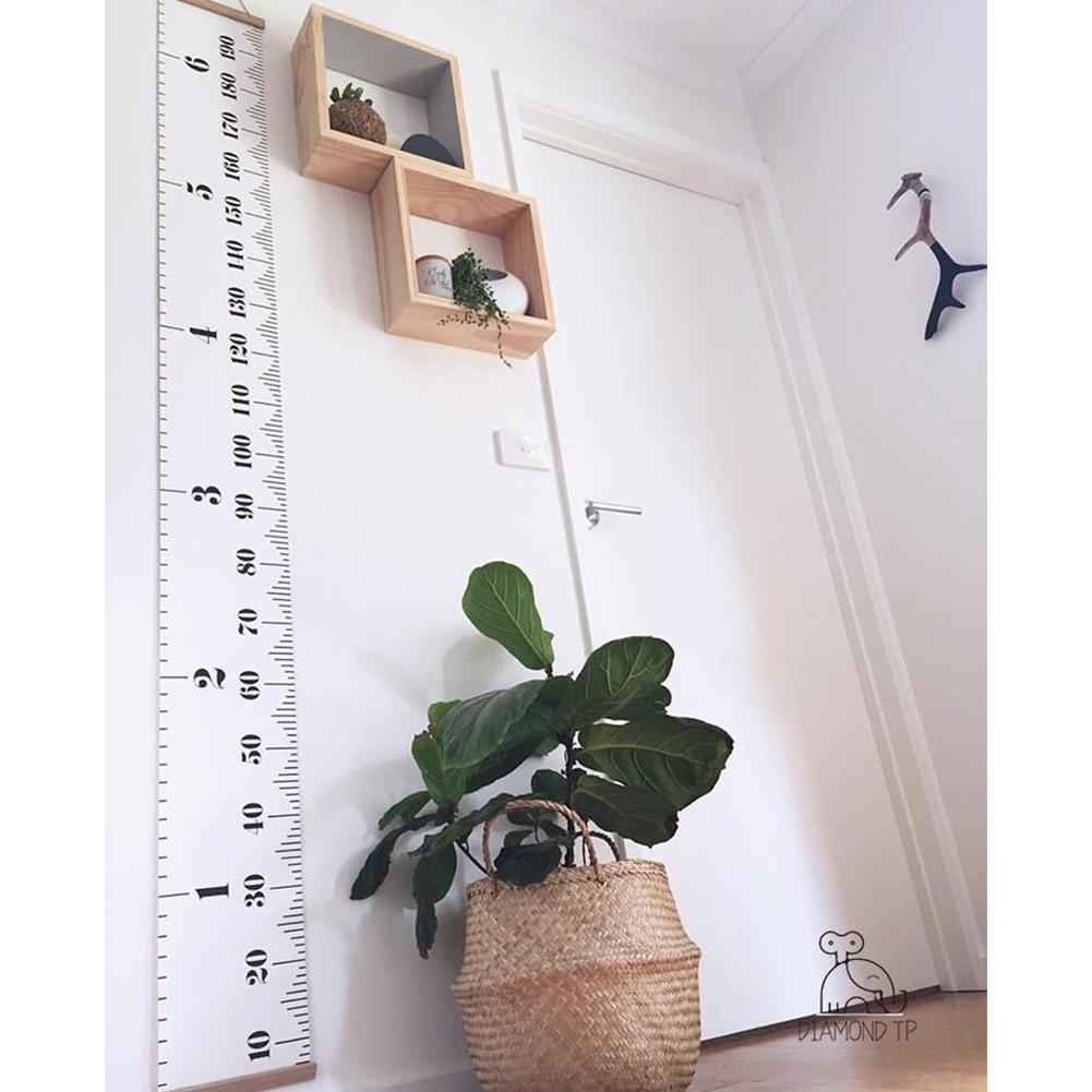 Kids Thicken Canvas Hanging Height Measuring Ruler for Kindergarten Room Decor 7.9 x 79in