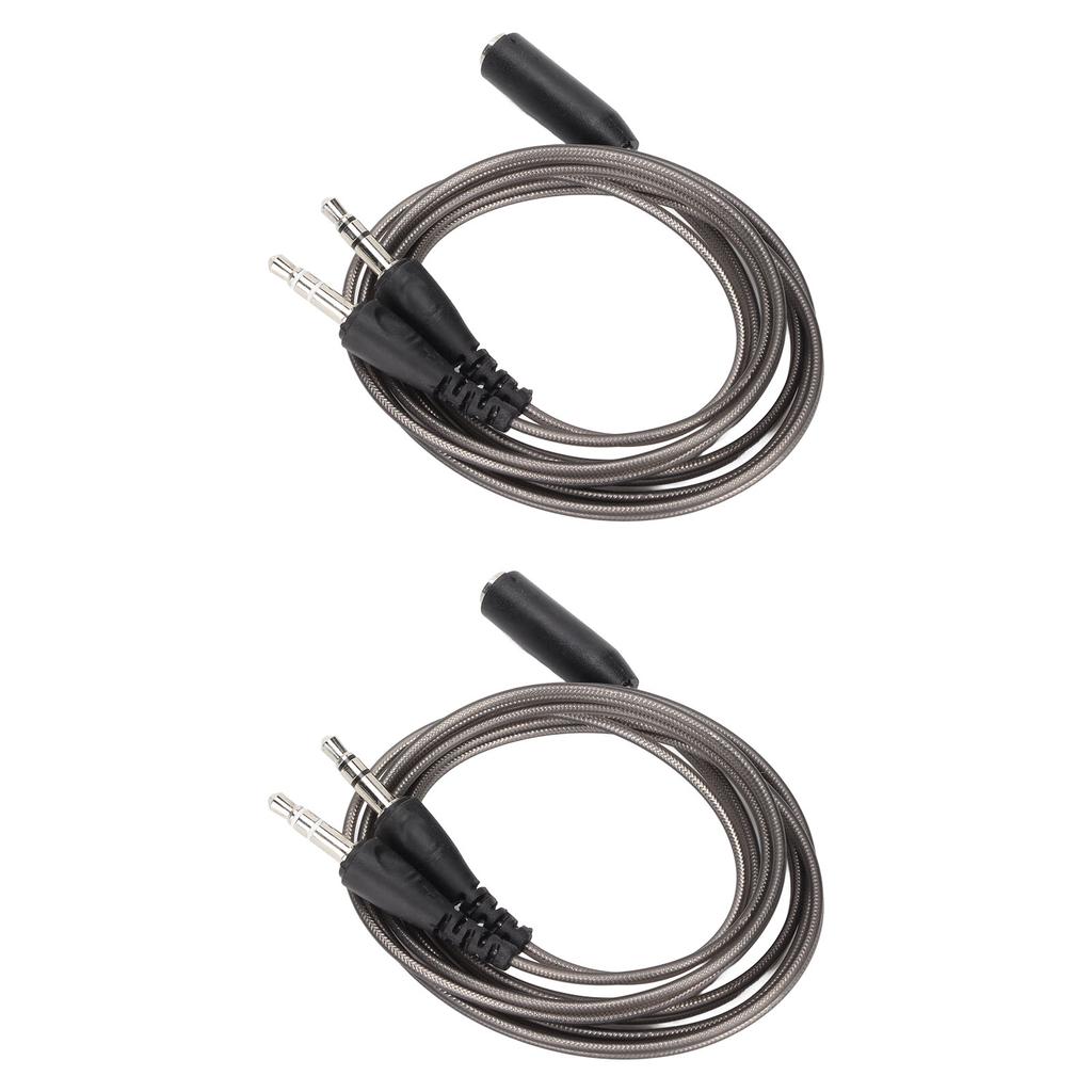 Kopfhörer Splitter 3,5 mm Buchse auf Dual Stecker HiFi Stereo Mikrofon Kopfhörer Y-Kabel für PC Laptop 2 Stück