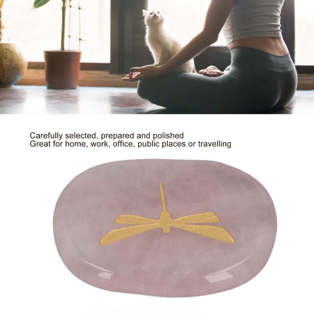 Lightweight Palm Stone Carved Dragonfly Balance Stone Relaxing Worry Stone For Meditation