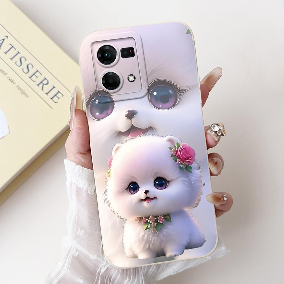 Für Oppo F21 Pro 4G Hülle Reno7 4G CPH2363 Luxuriöse Candy-Lackierte Abdeckung Weiche Silikonhülle Für Oppo Reno8 Reno 7 F21s Pro 4G Fundas
