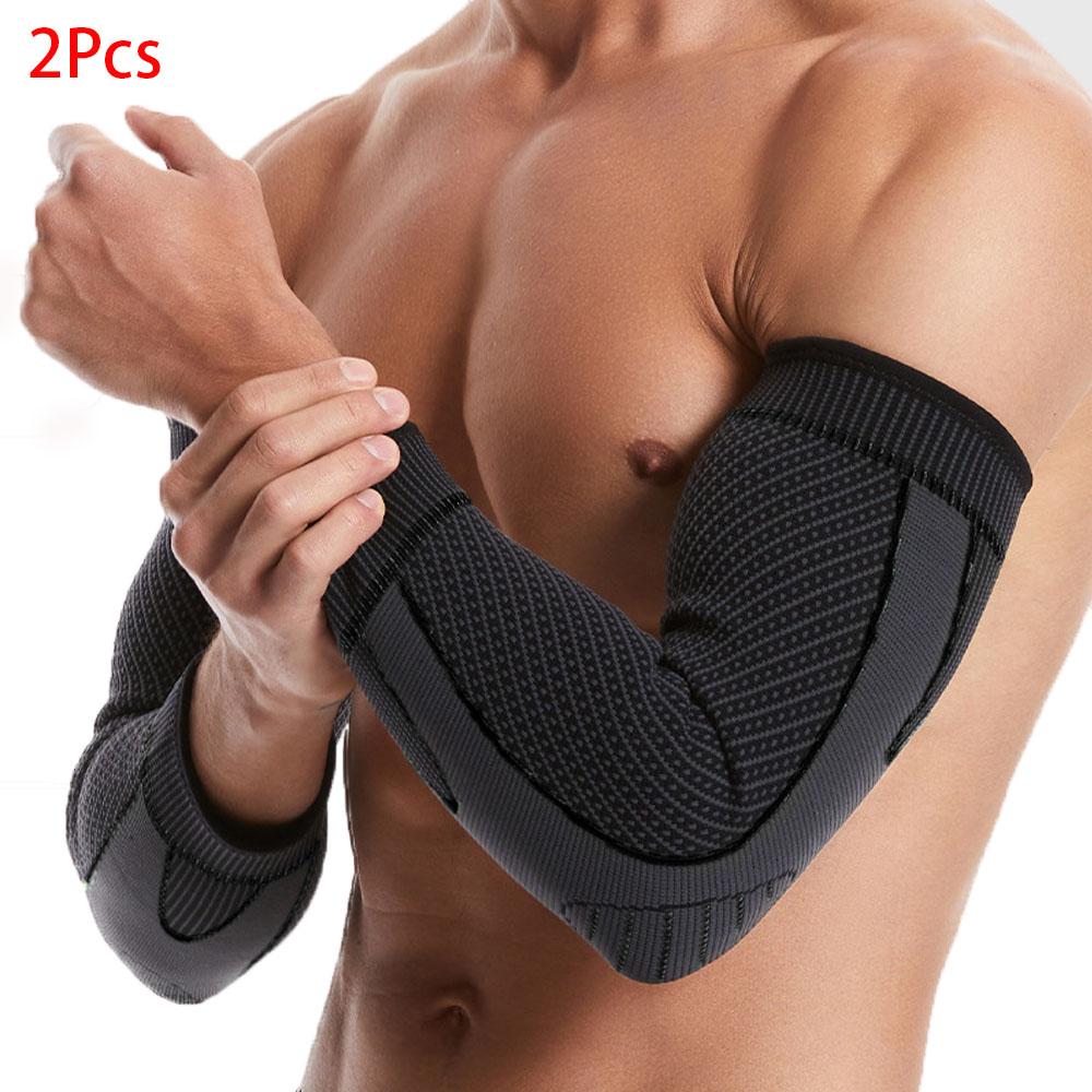 2Pcs Compression Sleeve for Tendonitis -Sports Arm Protection - Elbow Support for Men/Women for Tennis Elbow, Bodybuilding
