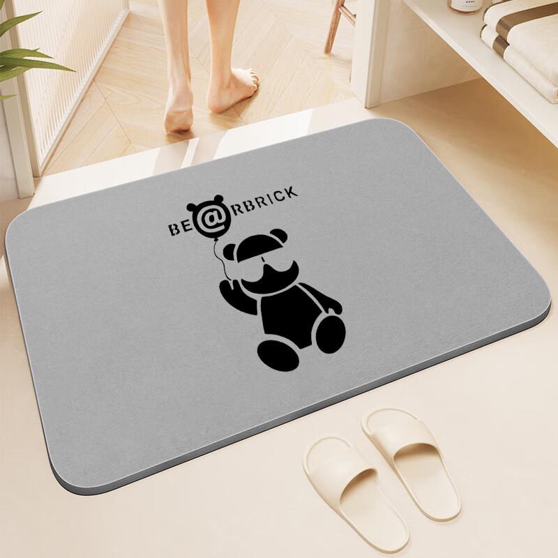 Non-slip Cute Bear Absorbent Bathroom Toilet Mat