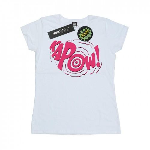 

DC Comics Womens/Ladies Batman TV Series Kapow Cotton T-Shirt XXL білий