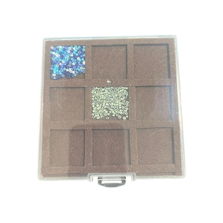 

Travel Jewelry Organizers 9 Section Felt Plastic Tray Scratch Prevention Designs Bead Storage For Craft S