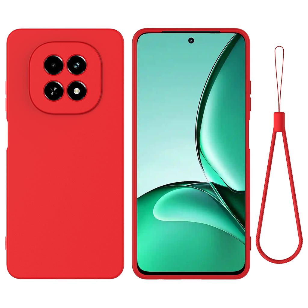 For Realme C63 5G/V60 5G Case Liquid Silicone Anti-Scratch Phone Cover with Hand Strap
