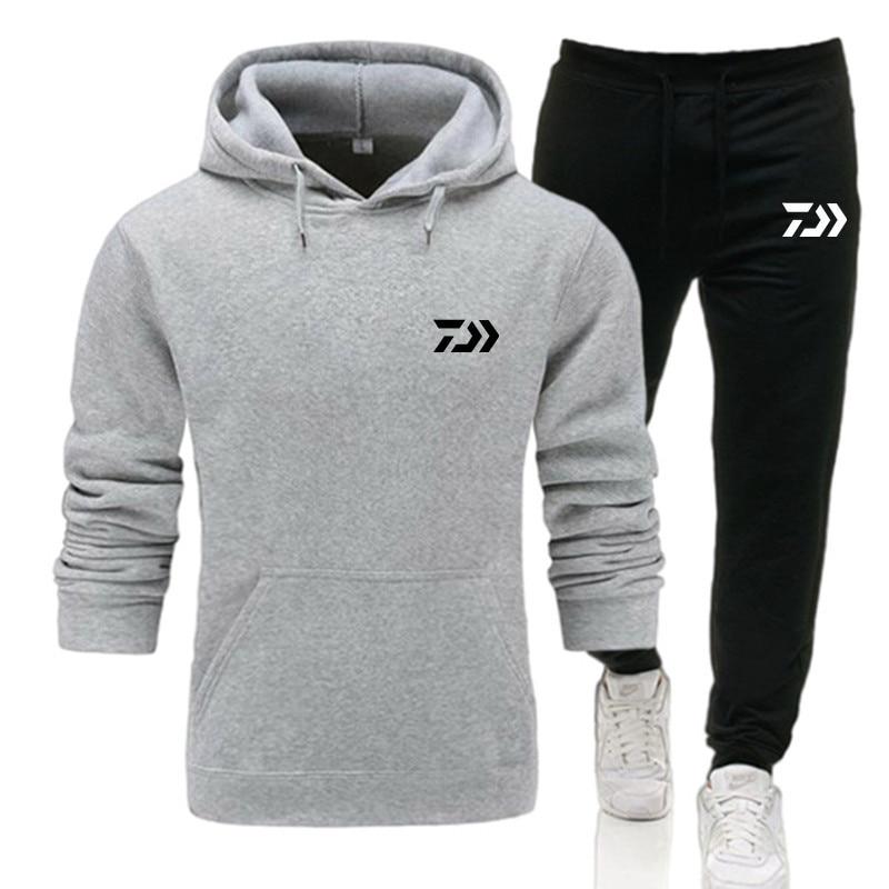 Set pantaloni della tuta da uomo in 2 pezzi, nuovissimo marchio autunno e  inverno, felpa con cappuccio + pantaloni stretti con coulisse, felpa con  cappuccio, abbigliamento sportivo acquista in modo economico — spedizione
