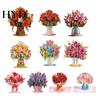 Delicate Cutting Card Forever-Blooming 3D Pop-Up Flower Handmade Recyclable Paper Tactile Experience Eternal Romantic Memories Valentines