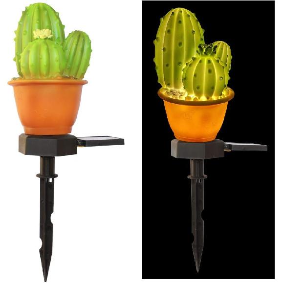 Solar Lights Outdoor Decorative,Creative Cactus Pineapple Stake Waterproof Landscape Lights,Landscape Lighting for Garden Patio Lawn Yard (Cactus B-2