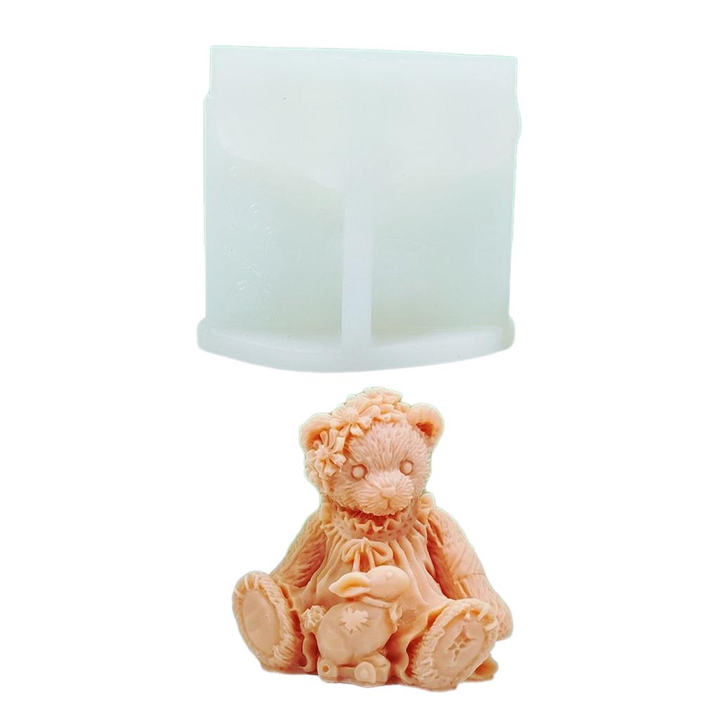 Formy żywiczne 3D Bear Silikonowa forma na świecę Kryształowa forma do odlewania żywicy epoksydowej Tworzenie biżuterii Wisiorek Onament Forma rzemieślnicza Ręcznie robiona