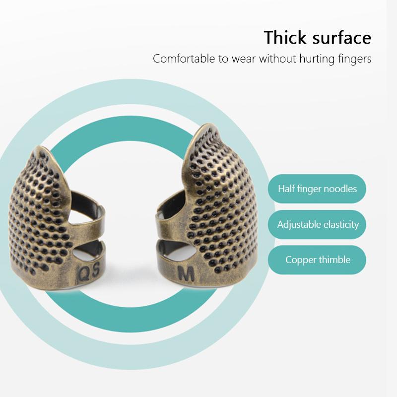Retro Finger Protector Antique Thimble Ring Handworking Needle Thimble Needles Craft DIY Household Sewing Tools Accessories