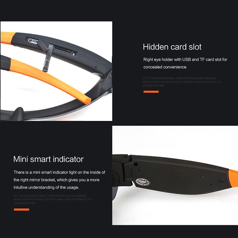 Módní sluneční brýle s fotoaparátem 1080p širokoúhlý venkovní záznam videa Brýle s kamerou Sportovní Inteligentní videokamera se slunečními brýlemi