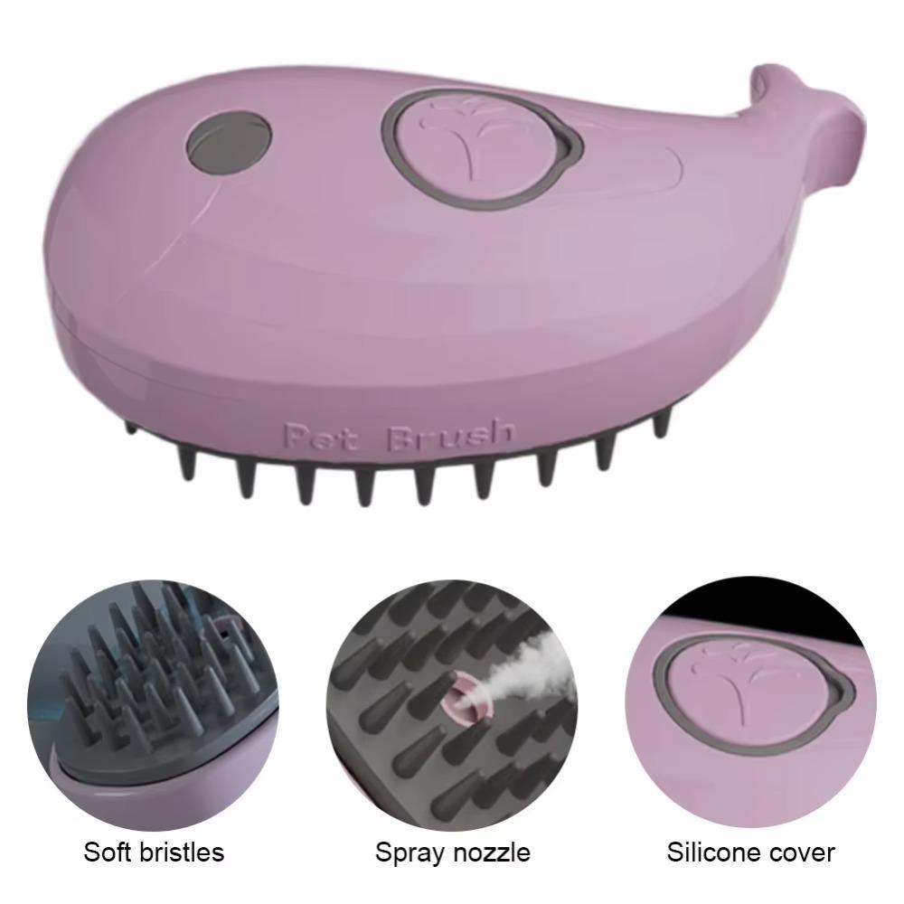 

Pet Massage Pet Steam Brush 3 in 1 Pet Brush Electric Spray Massage Comb for Cat And Dog Supplies синій