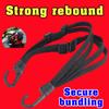 Black Motorcycle Luggage Strap Moto Helmet Net Universal Luggage Helmet Retractable Elastic Rope Fixed Strap 60/90Cm