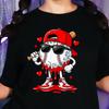 Drippy Baseball Mascot Graphic T-Shirt, Street Style Sports Tee